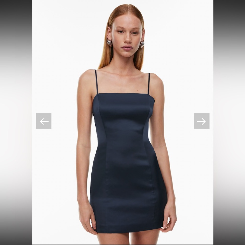 Aritzia Sunday Best Shimmer Satin Dress